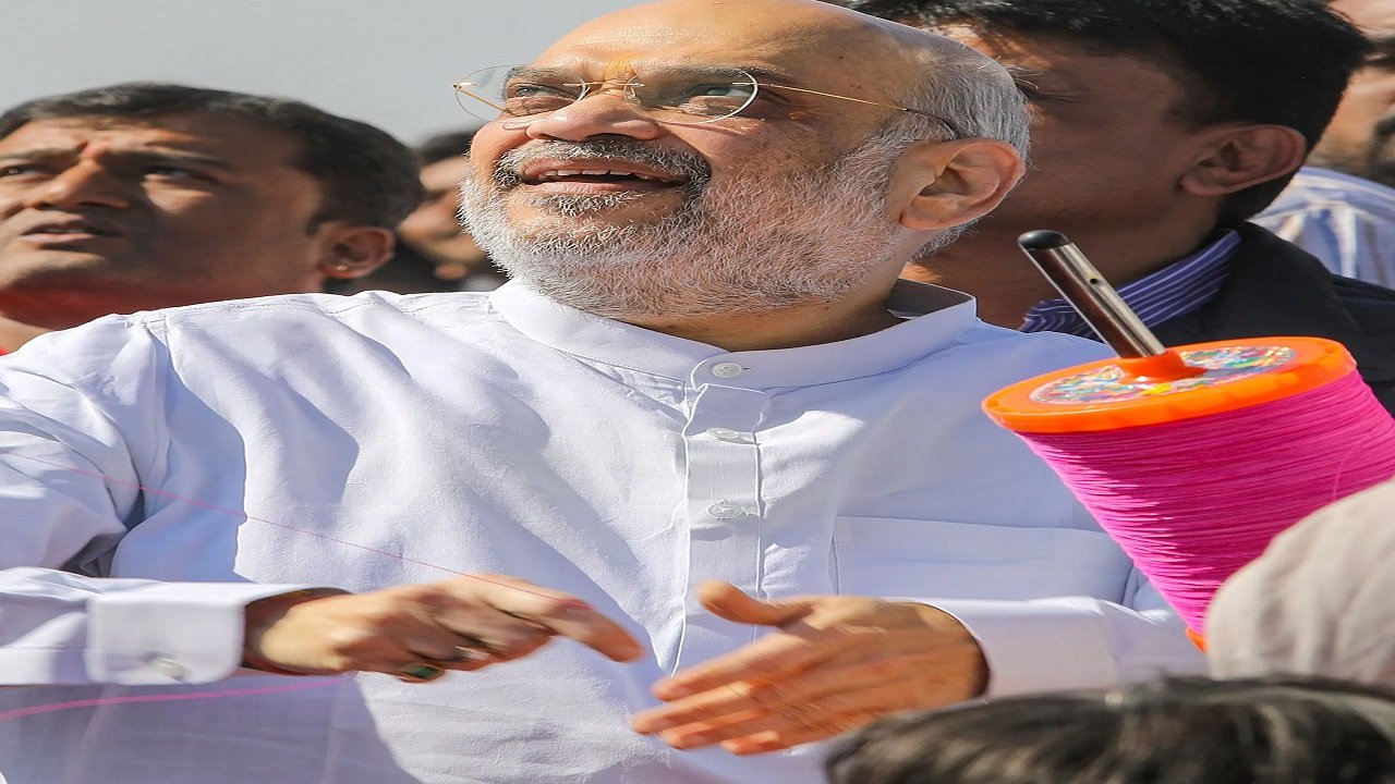 Amit shah with Kite