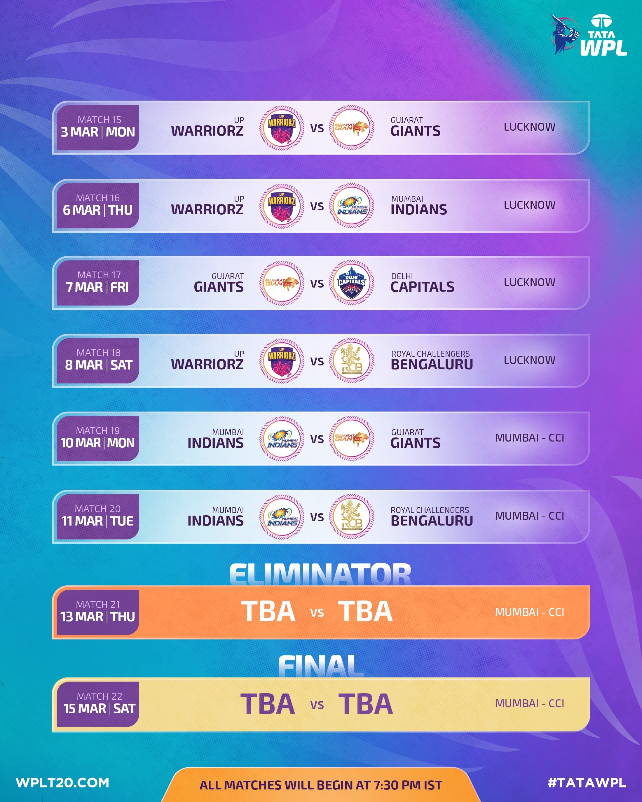 WPL 2025 Schedule3