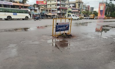 ಬೀಳುವ ಹಂತದಲ್ಲಿದ್ದ ಕಂಬ ತೆರವು